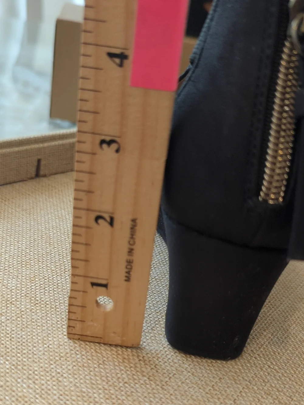 Adrienne Vittadini Black Tricia  Wedge Sandals Back Zip Cork Plataform 6.5